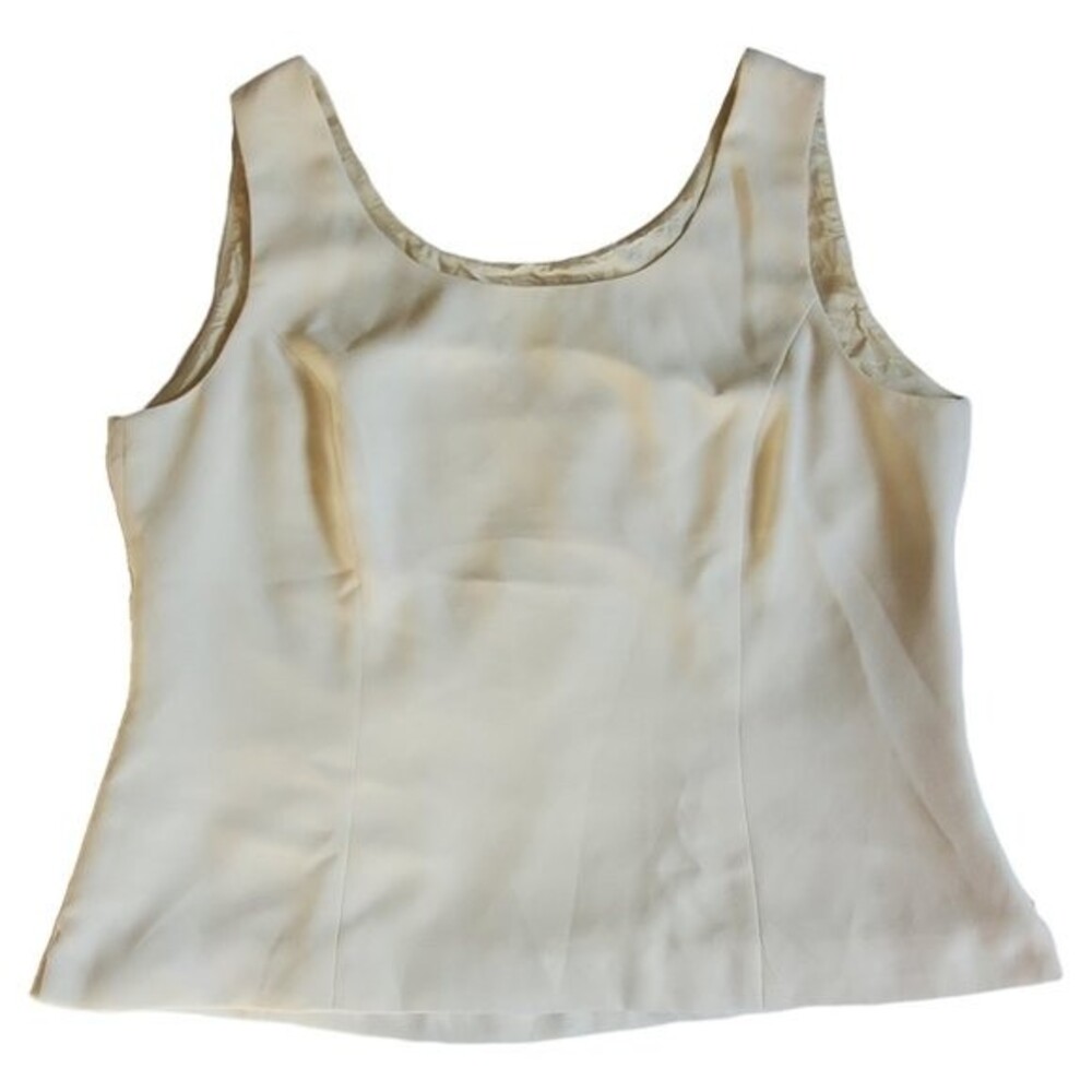Jones Studio Separates creamy white career sleeveless top sz 14